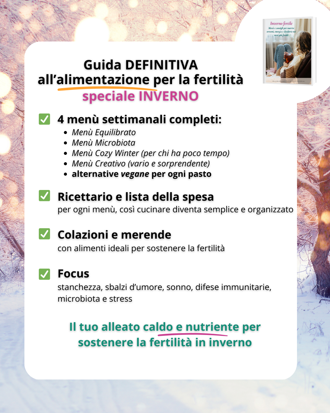 Inverno Fertile: menù per la fertilità (Ebook)