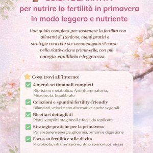 Primavera Fertile: menù per la fertilità (Ebook) - offerta lancio fino al 27/3!